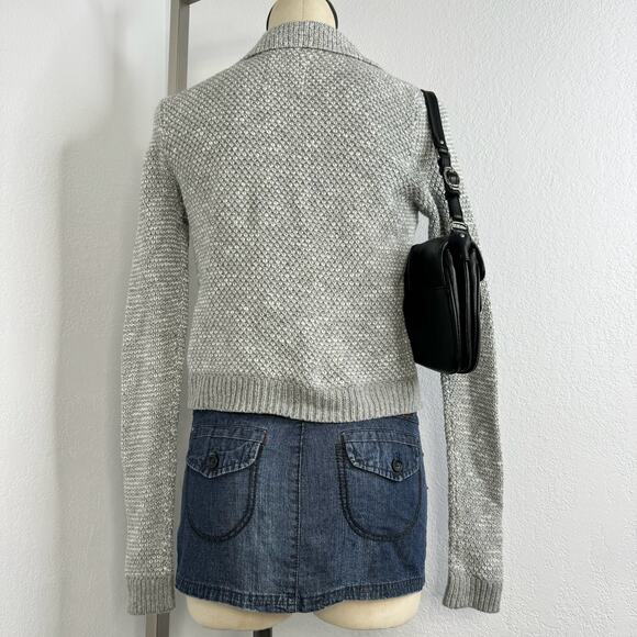 Hollister Zip Up Cardigan Sweater Gray - Picture 4 of 7